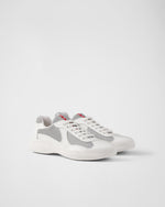 Sneakers Prada America's Cup en cuir verni et tissu technique
